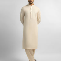 Cotton Off White Shalwar Kameez - J. Junaid Jamshed