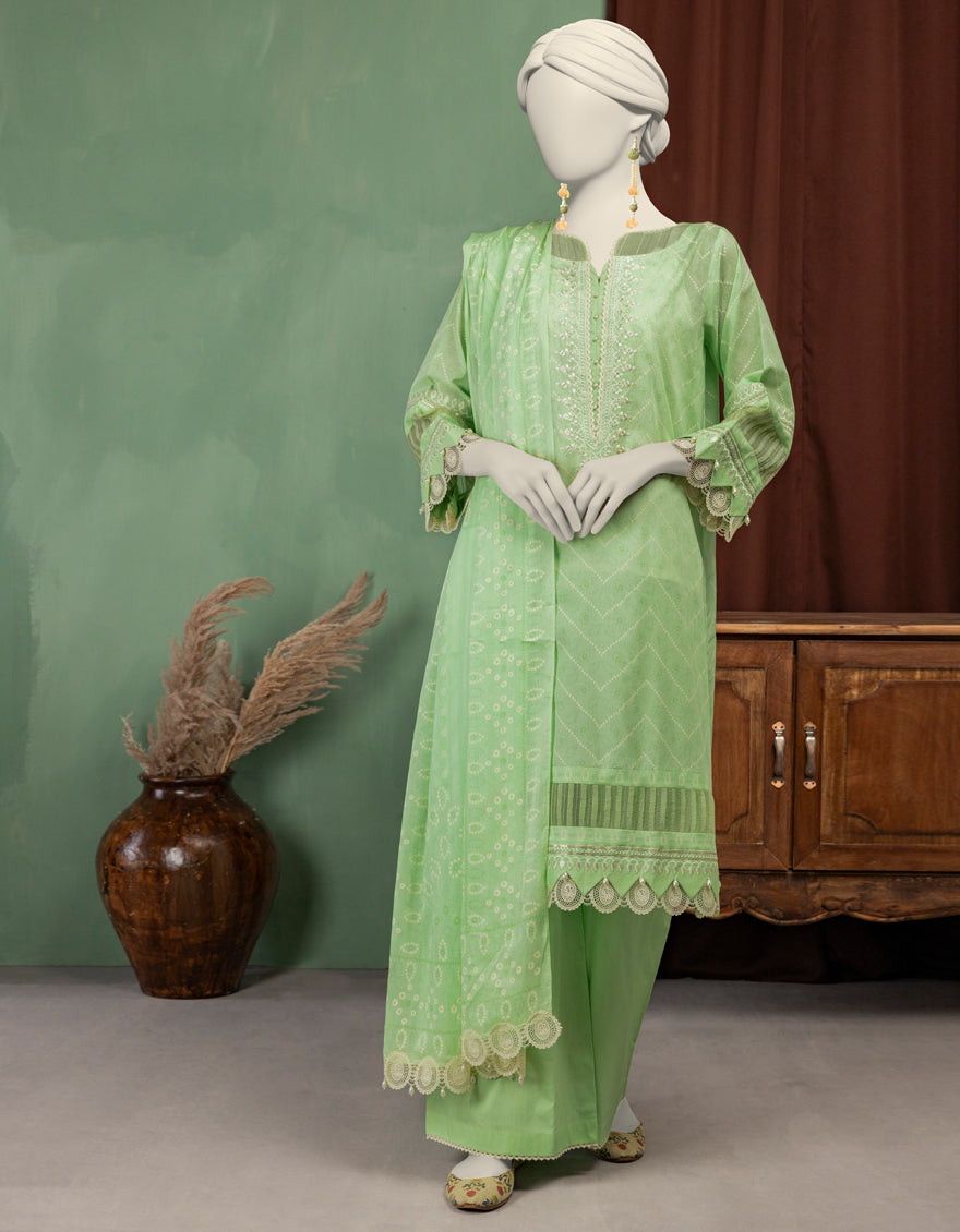 Lawn Multicolor Unstitched Suit - J. Junaid Jamshed