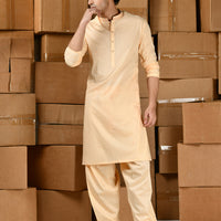 Cotton Orange Shalwar Kameez - J. Junaid Jamshed