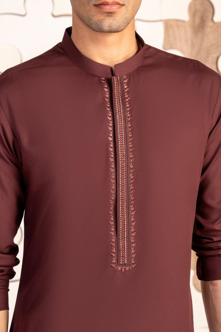 Blended Brown Kurta - J. Junaid Jamshed