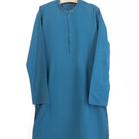 Cotton Blue Kurta Trouser - J. Junaid Jamshed