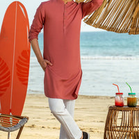 Cotton Pink Kurta - J. Junaid Jamshed