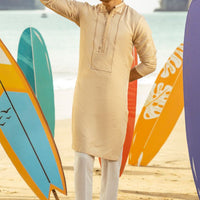 Blended Brown Special Kurta - J. Junaid Jamshed