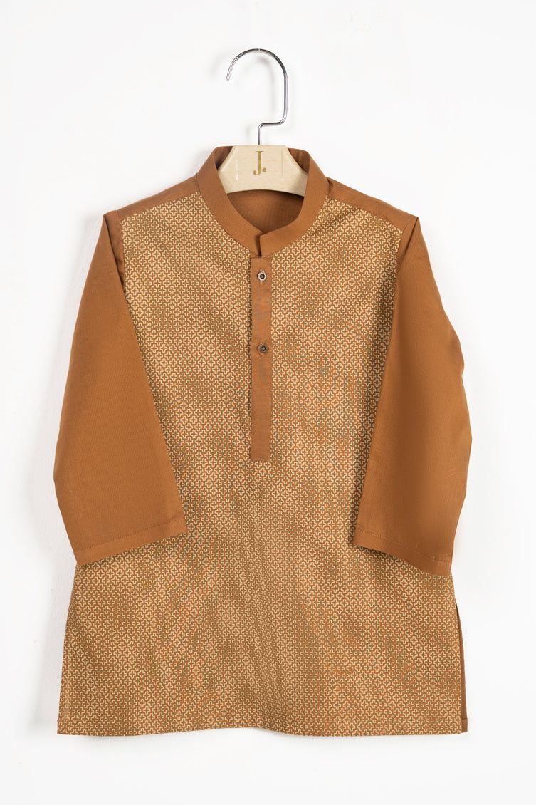 Cotton Brown Shalwar Kameez- J. Junaid Jamshed