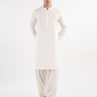 Blended White Shalwar Kameez- J. Junaid Jamshed