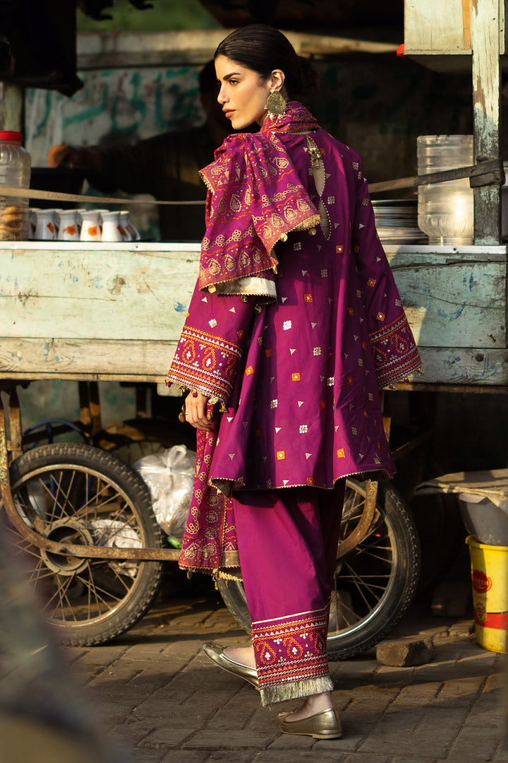 Embroidered Lawn Purple Stitched Suit - Gul Ahmed
