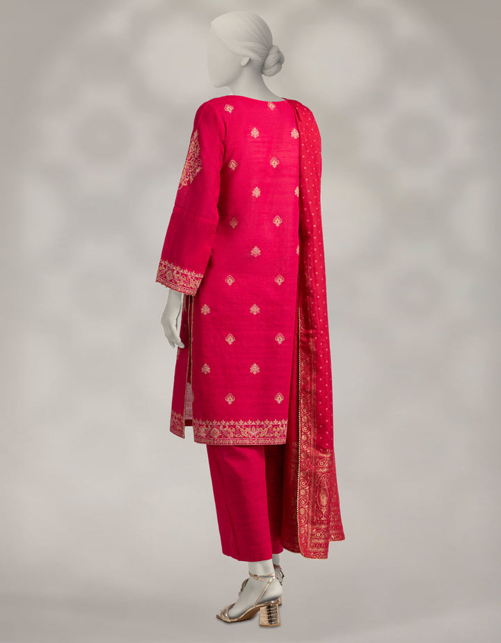 Khaddar Slub Multicolor Unstitched Suit - J. Junaid Jamshed