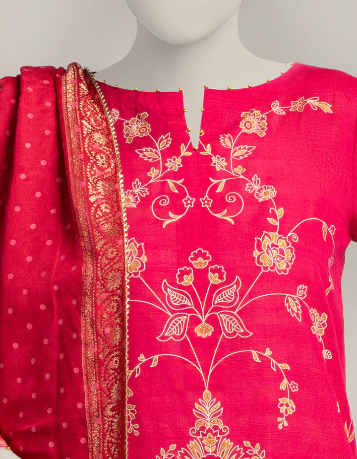 Khaddar Slub Multicolor Unstitched Suit - J. Junaid Jamshed