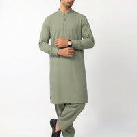 Cotton Aqua Green Unstitched Suit - J. Junaid Jamshed