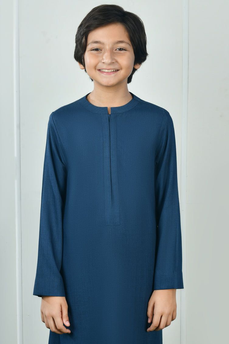 Blended Blue Jubba - J. Junaid Jamshed