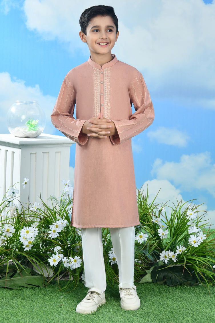 Blended Orange Special Kurta - J. Junaid Jamshed