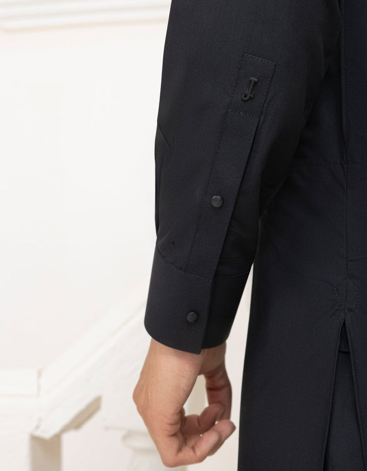 Blended Black Shalwar Kameez - J. Junaid Jamshed