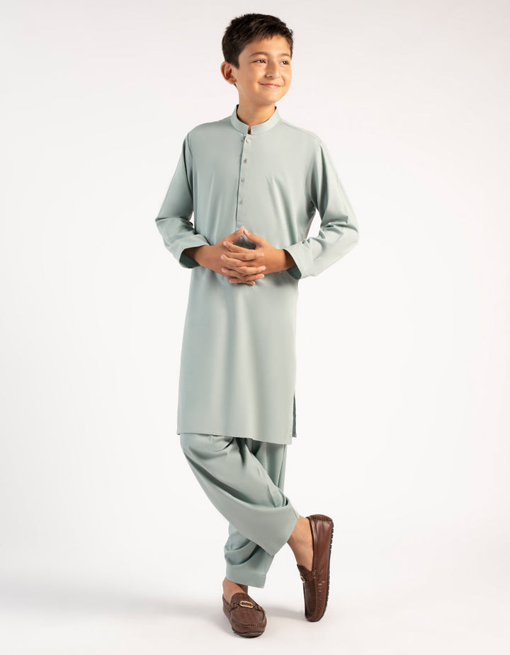 Blended Light Green Shalwar Kameez- J. Junaid Jamshed