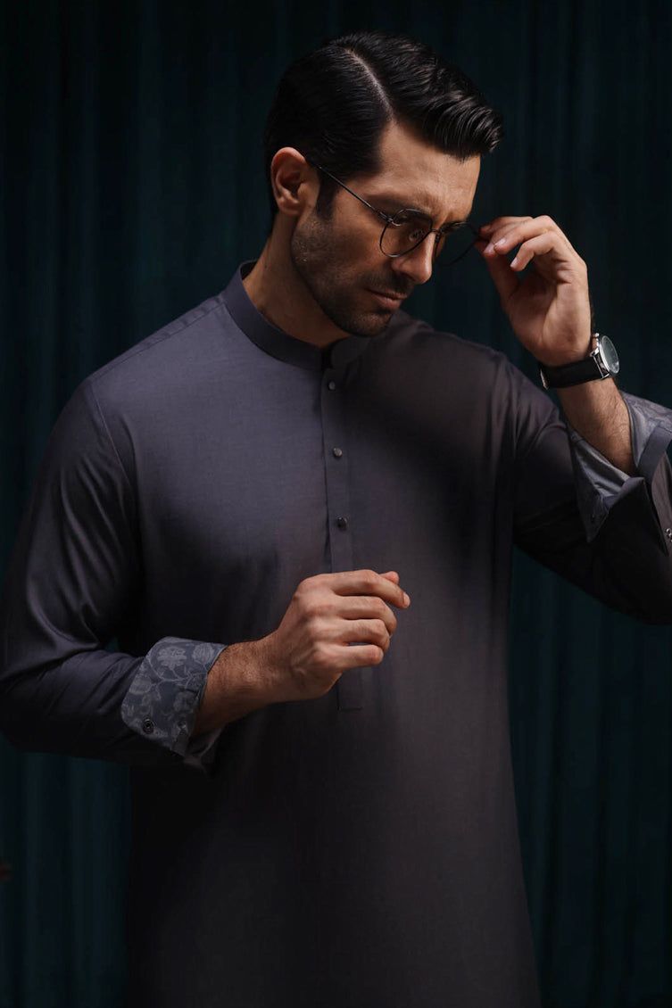 Cotton Grey Shalwar Kameez - Cast & Crew