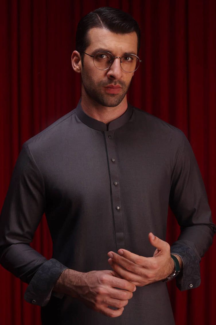 Cotton Charcoal Shalwar Kameez - Cast & Crew