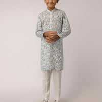 Cotton Sky Blue Kurta - J. Junaid Jamshed