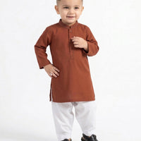 Blended Light Brown Shalwar Kameez - J. Junaid Jamshed