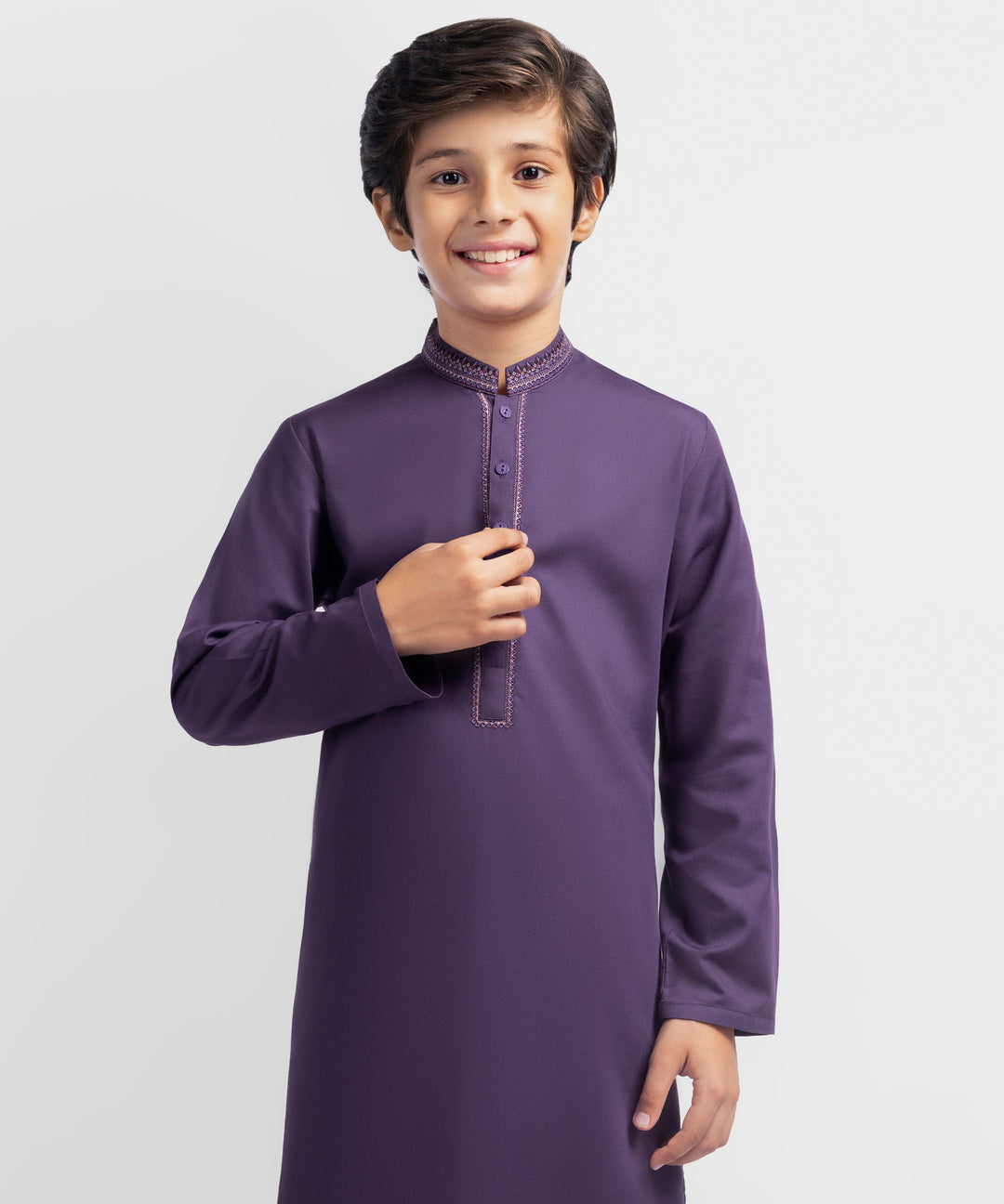 Blended Purple Shalwar Kameez - J. Junaid Jamshed