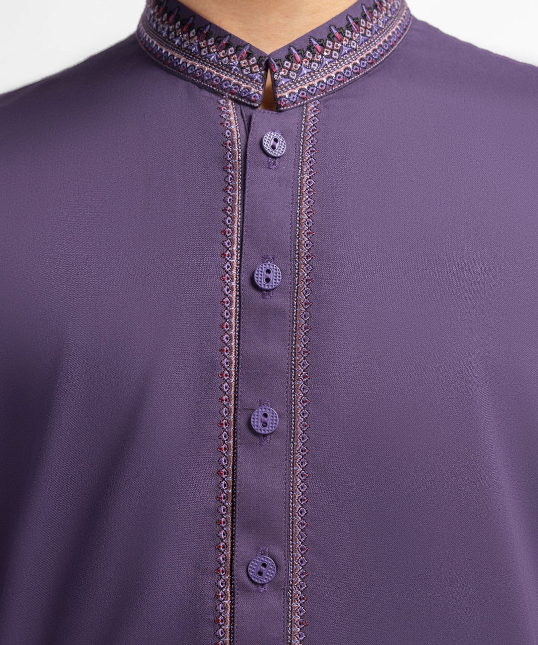 Blended Purple Shalwar Kameez - J. Junaid Jamshed