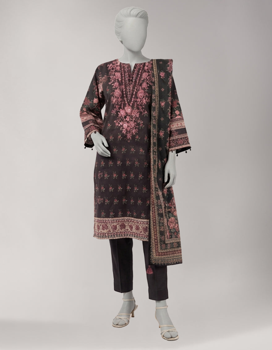Lawn Multicolor Unstitched Suit - J. Junaid Jamshed