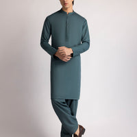 Blended Deep Green Shalwar Kameez - J. Junaid Jamshed