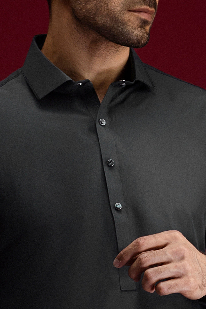 Blended Charcoal Grey Shalwar Kameez - Cast & Crew