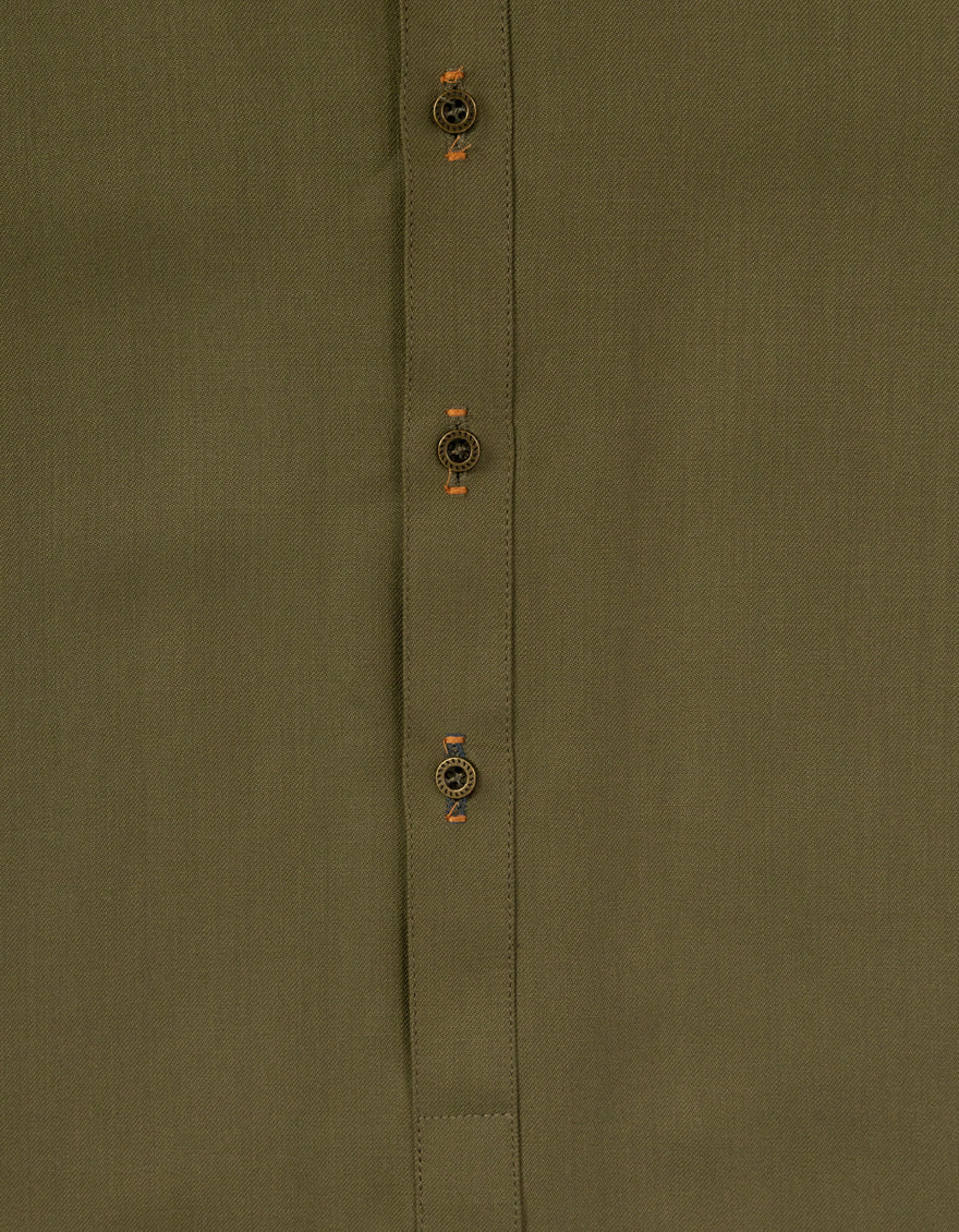 Blended Mehndi Green Shalwar Kameez - J. Junaid Jamshed