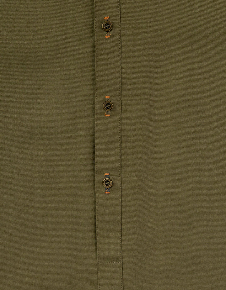 Blended Mehndi Green Shalwar Kameez - J. Junaid Jamshed