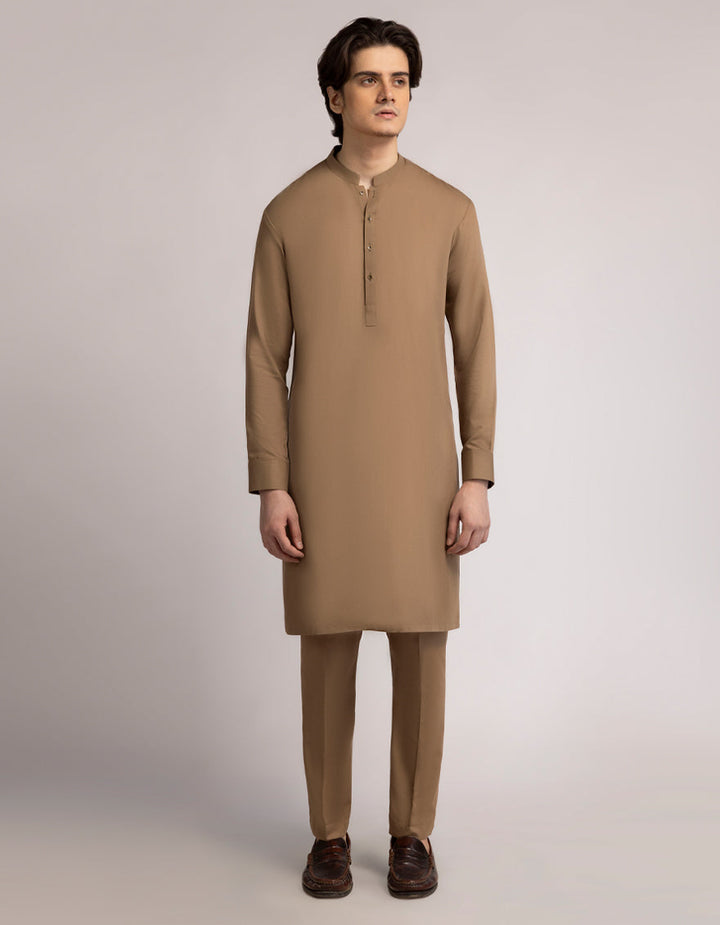 Blended Olive Kurta Trouser - J. Junaid Jamshed