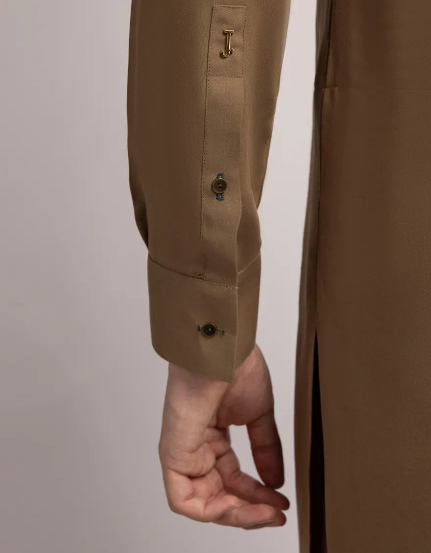 Blended Olive Shalwar Kameez - J. Junaid Jamshed