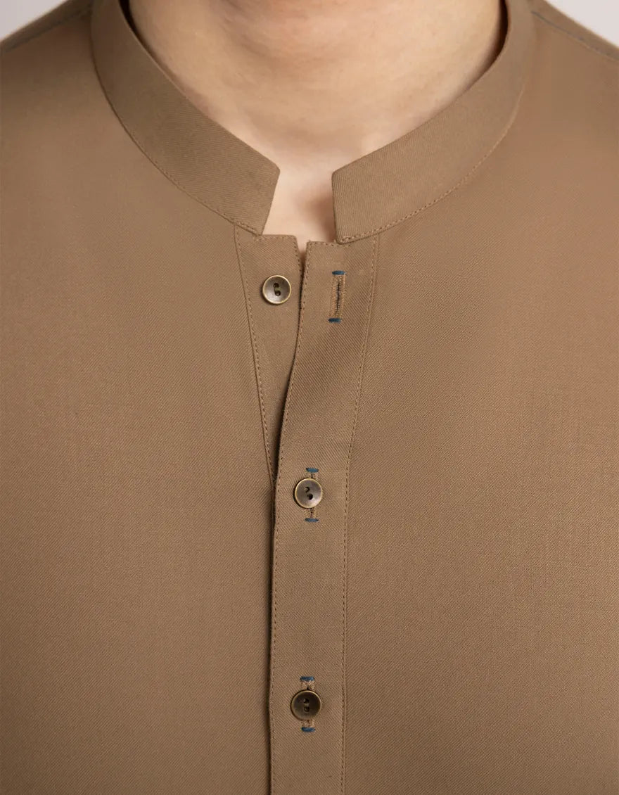 Blended Olive Shalwar Kameez - J. Junaid Jamshed