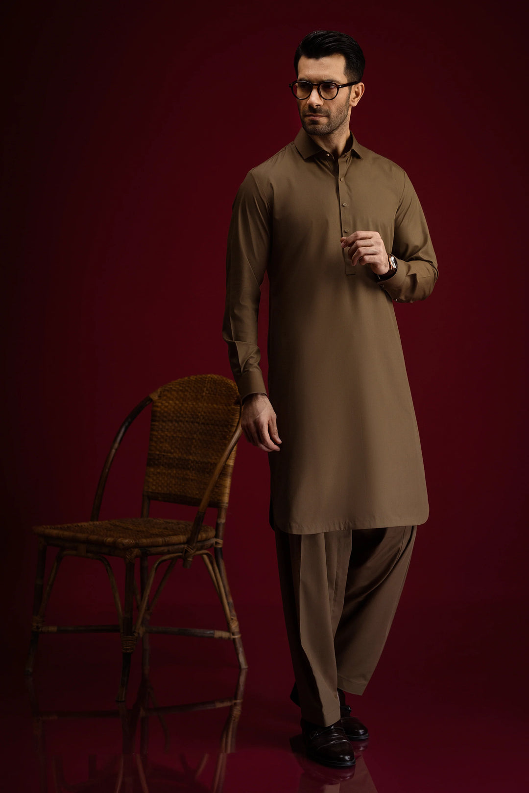 Blended Hazel Nut Shalwar Kameez - Cast & Crew