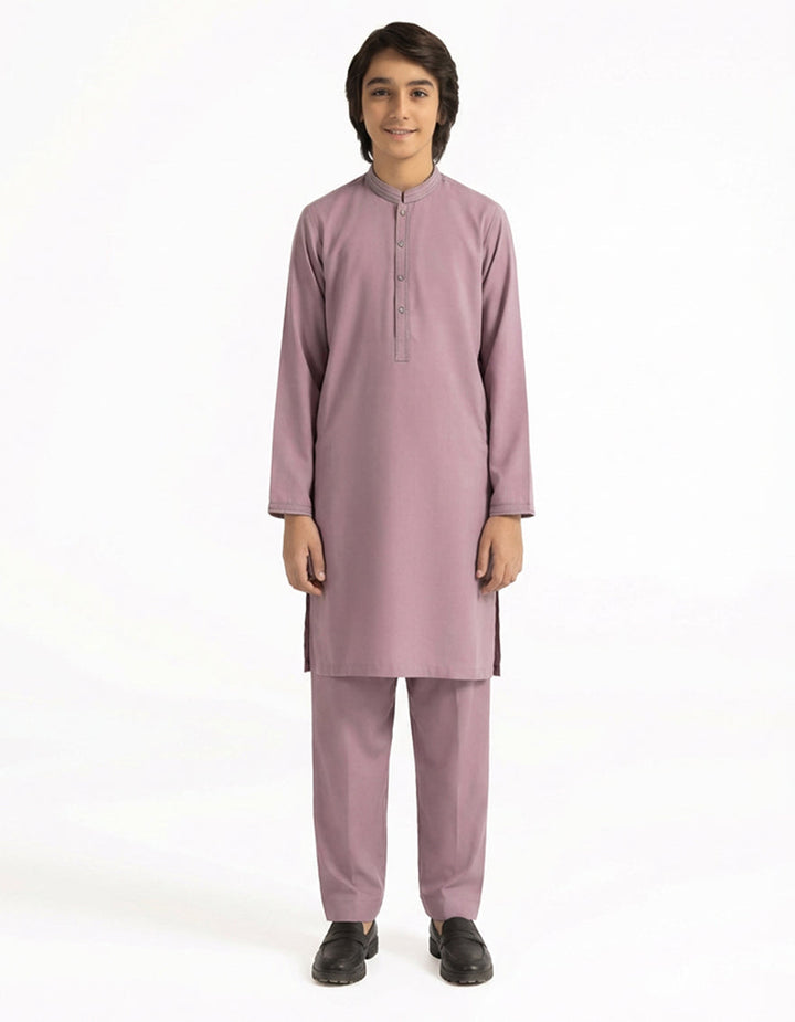 Blended Light Purple Kurta Trouser - J. Junaid Jamshed