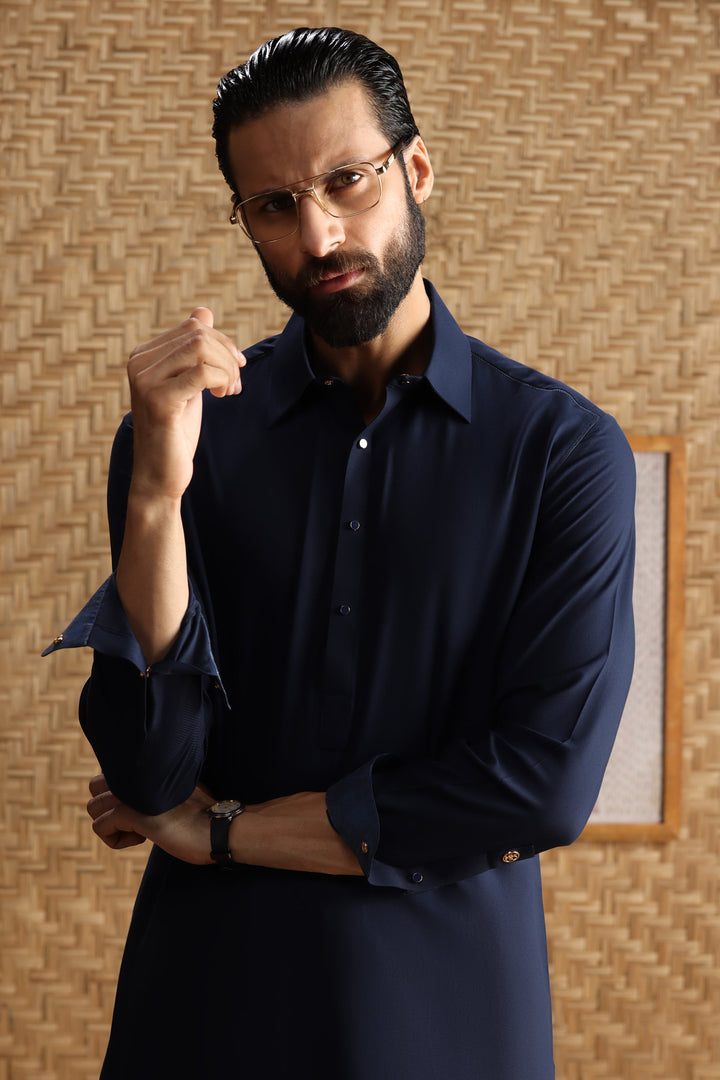 Blended Navy Shalwar Kameez - Cast & Crew