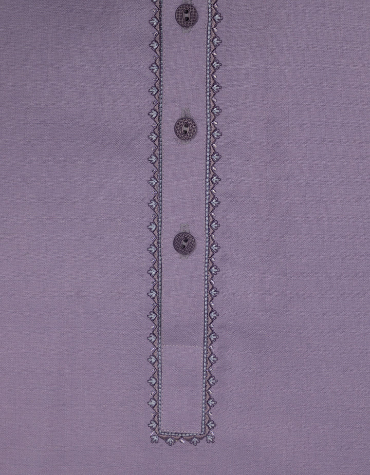 Blended Light Purple Kurta Trouser - J. Junaid Jamshed