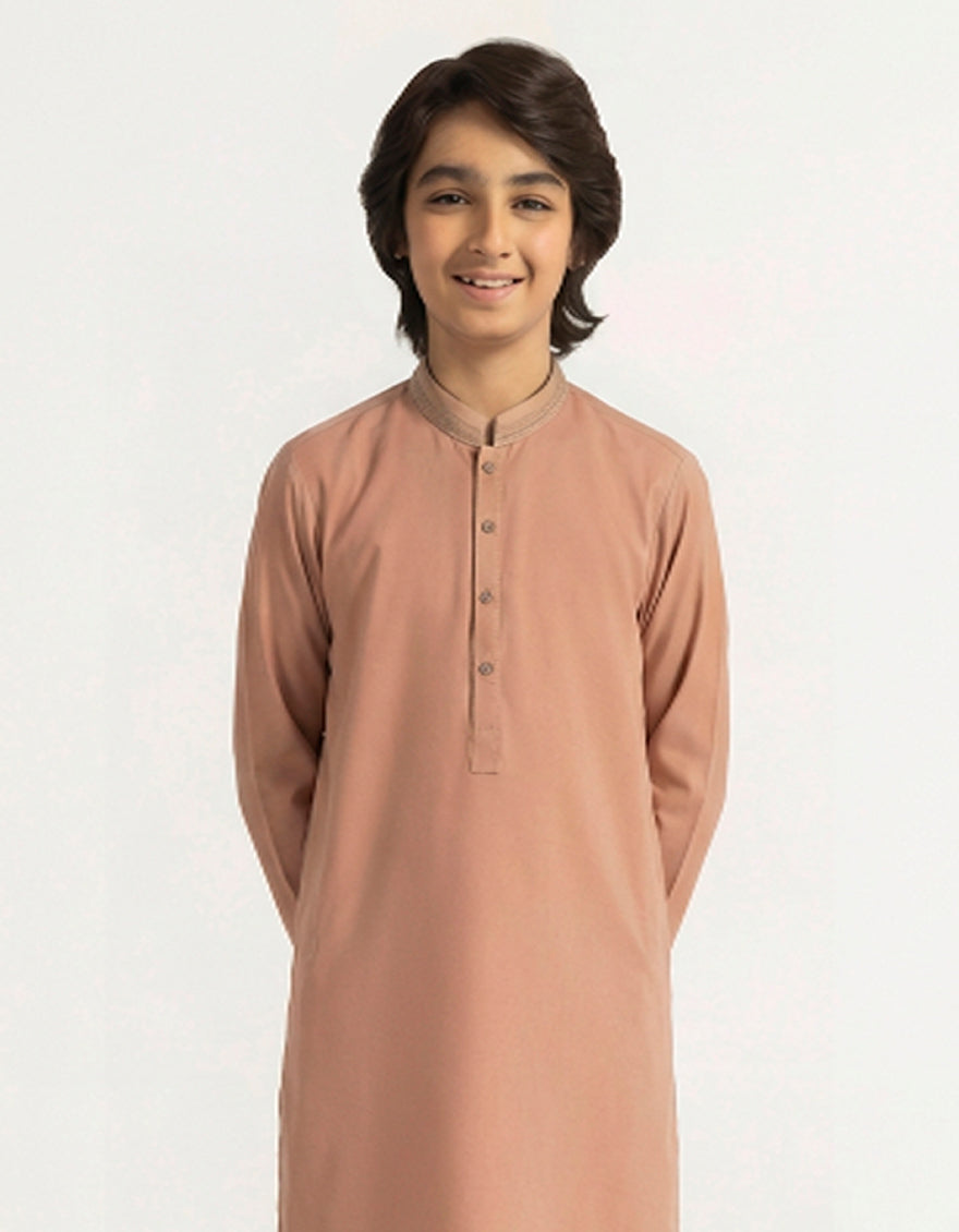 Blended Tea Pink Shalwar Kameez - J. Junaid Jamshed