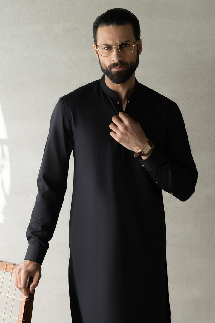 Polyester Black Shalwar Kameez - Cast & Crew