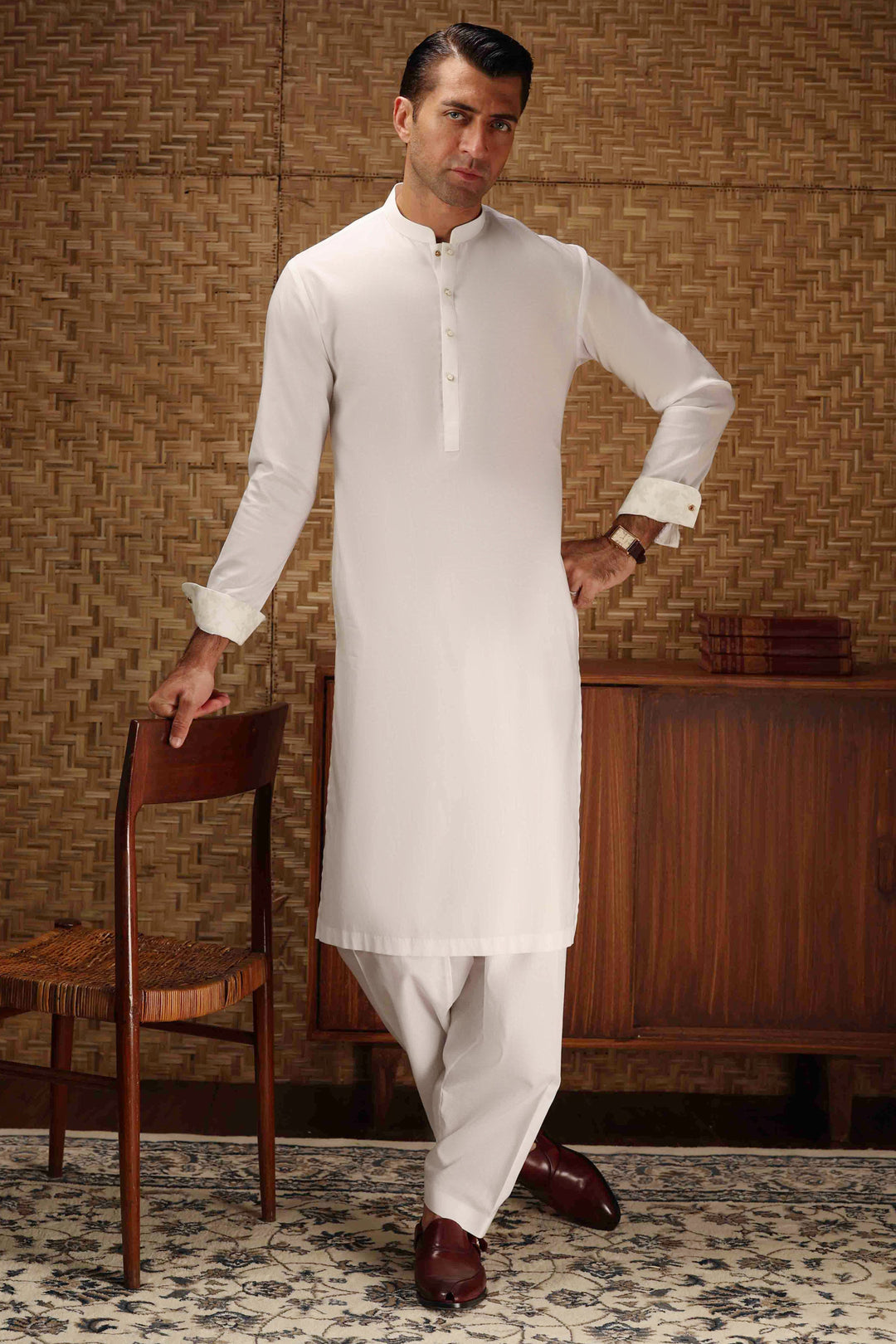 Cotton White Shalwar Kameez- Cast & Crew