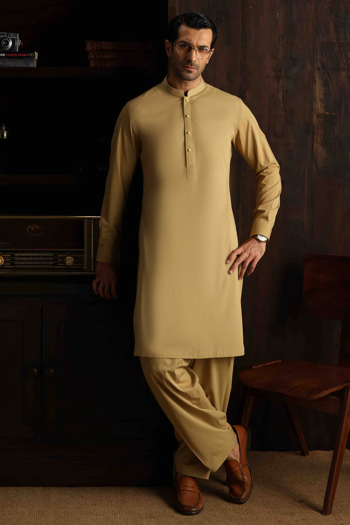 Blended Sand Gold Shalwar Kameez- Cast & Crew