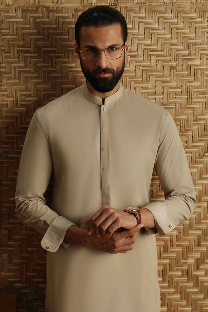 Blended Light Khaki Shalwar Kameez- Cast & Crew