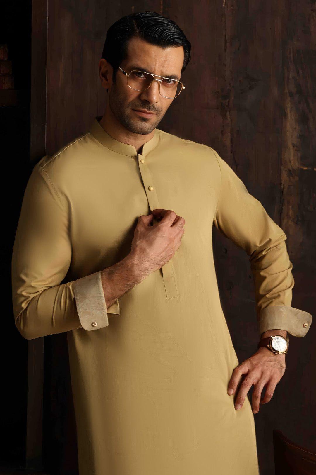 Blended Sand Gold Shalwar Kameez- Cast & Crew