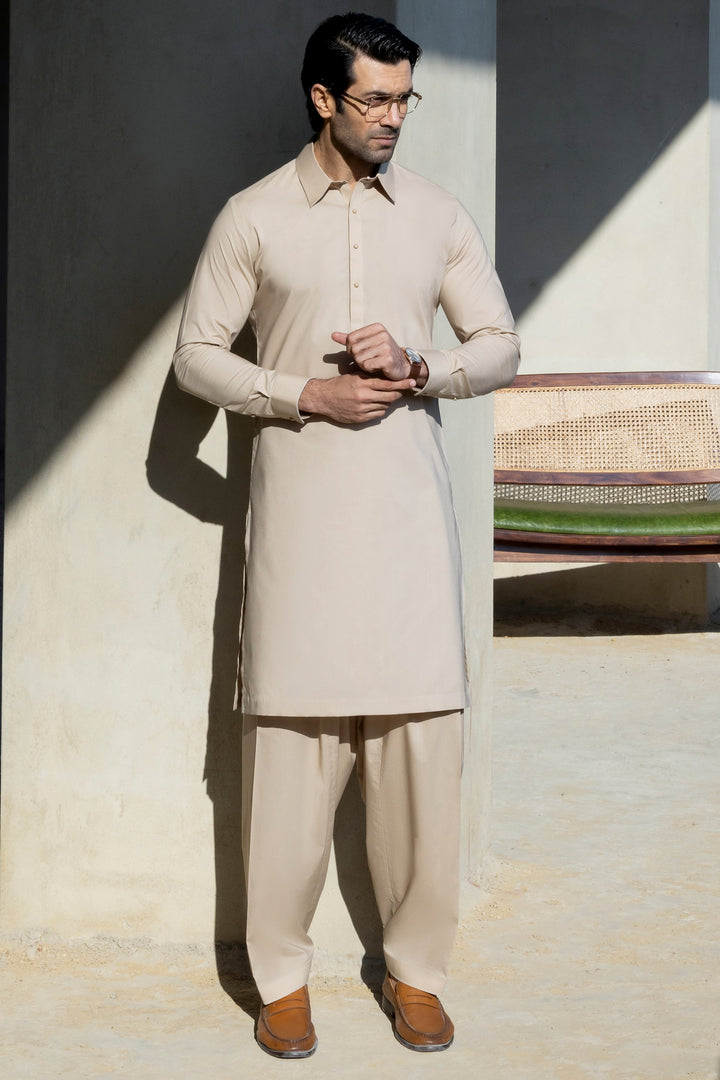 Cotton Khaki Shalwar Kameez - Cast & Crew