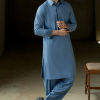 Blended Ocean Blue Shalwar Kameez - Cast & Crew