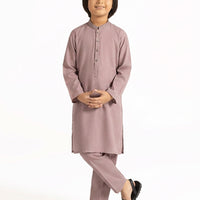 Blended Tea Pink Kurta Trouser - J. Junaid Jamshed