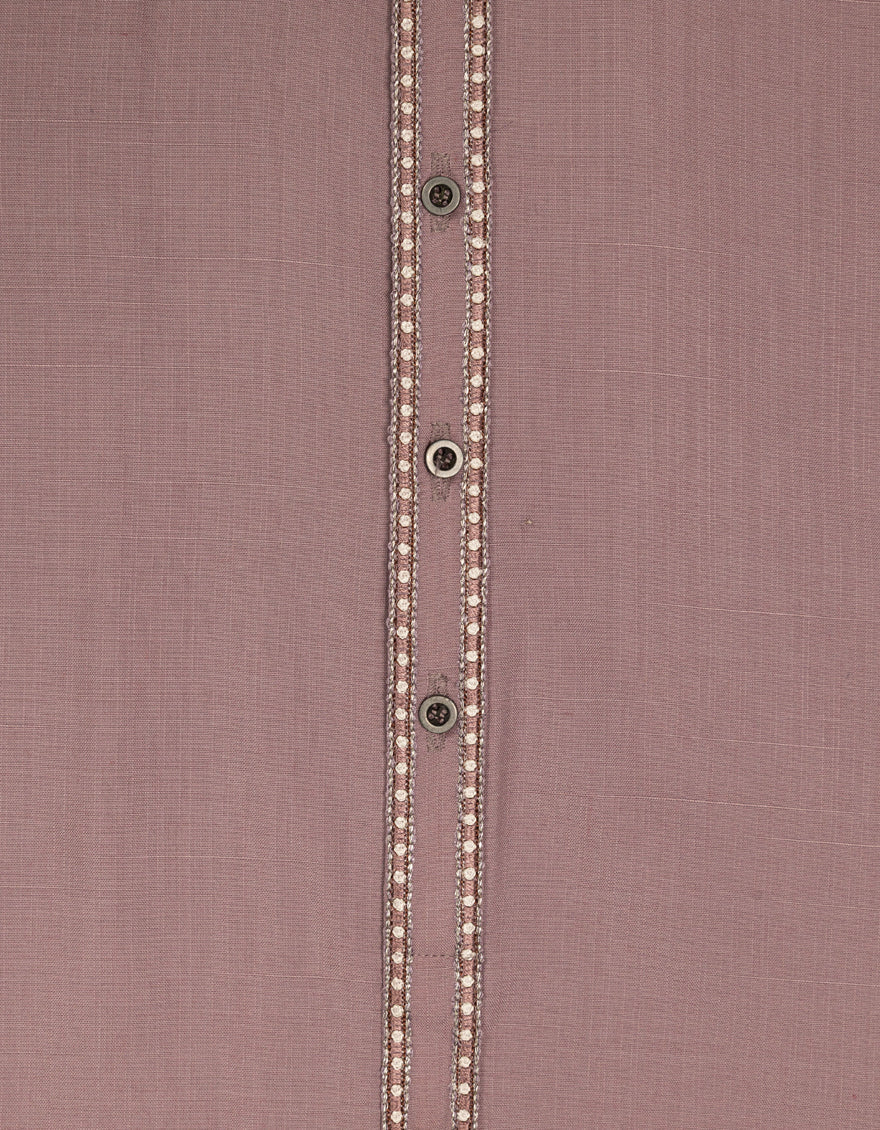 Blended Tea Pink Kurta Trouser - J. Junaid Jamshed