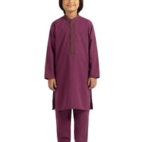 Blended Light Purple Kurta Trouser - J. Junaid Jamshed