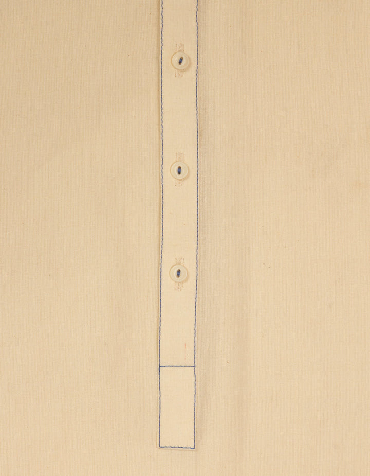 Cotton Cream Kurta - J. Junaid Jamshed