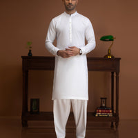 Cotton Off White Shalwar Kameez - Cast & Crew