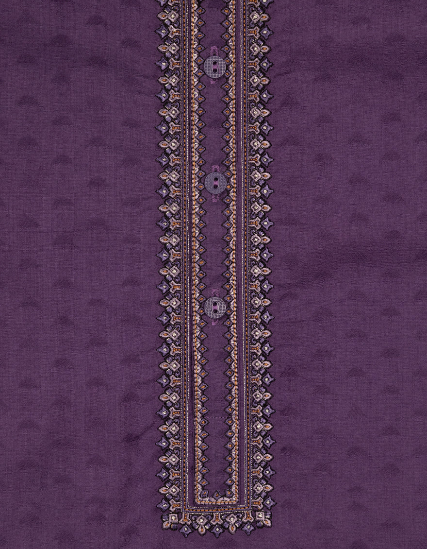 Blended Purple Kurta - J. Junaid Jamshed
