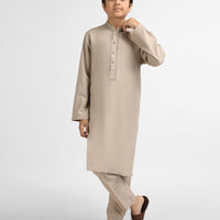 Blended Sand Kurta Trouser - J. Junaid Jamshed